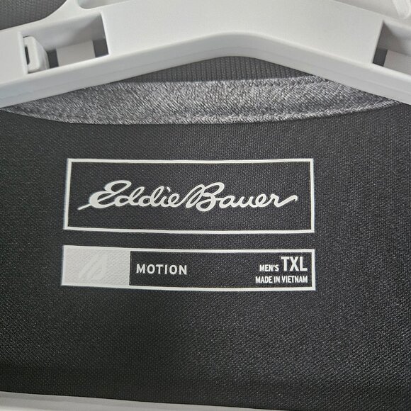 Eddie Bauer Men's Shirt Sz TXL FreeDry Short Sleeve Golf Polo Black Performance - Picture 3 of 10